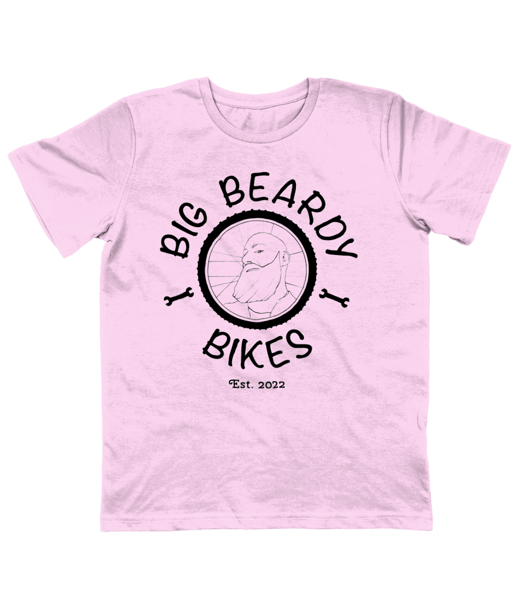 Big beardy bikes bicycle mechanic Junior Classic Jersey T-Shirt sweet lilac - Black Logo