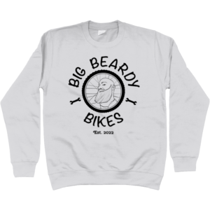 Big beardy bicycle mechanic AWDis Kids Sweatshirt ash - Black Logo